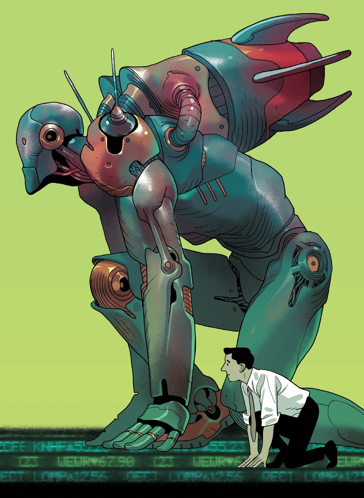 Sample work in the style of Asaf Hanuka