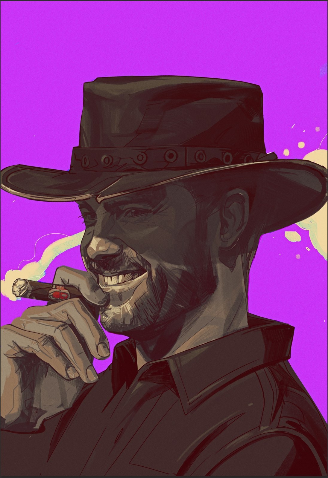 Sample work in the style of Oliver Barrett