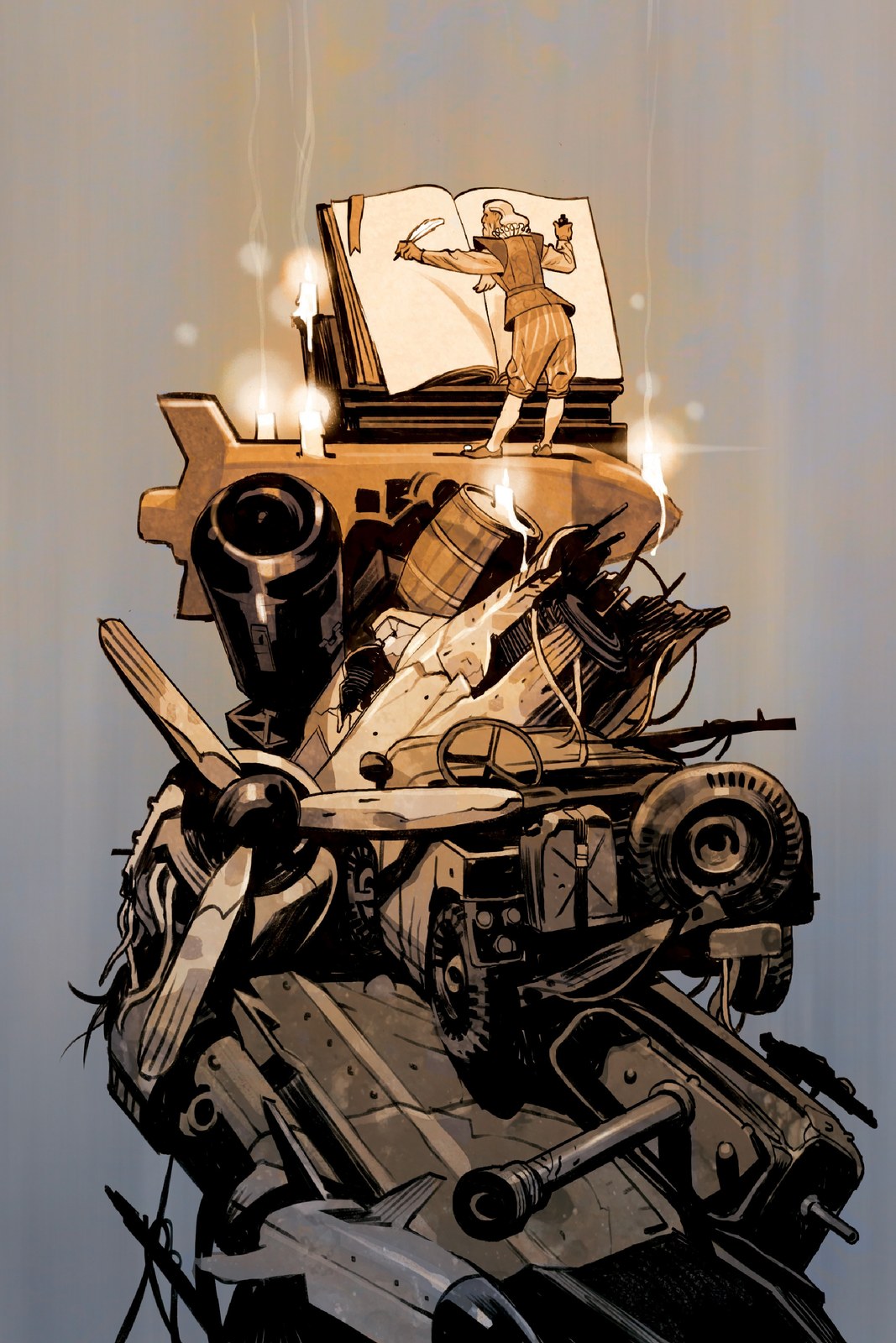 Sample work in the style of Asaf Hanuka